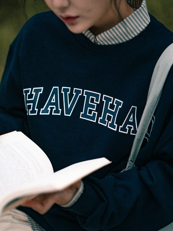 Classic Slab Logo Sweatshirts (Navy)