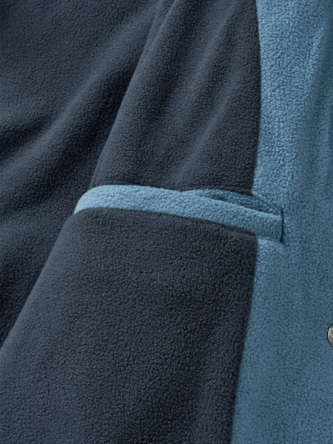 Two-tone Strap Fleece Jacket (Blue)