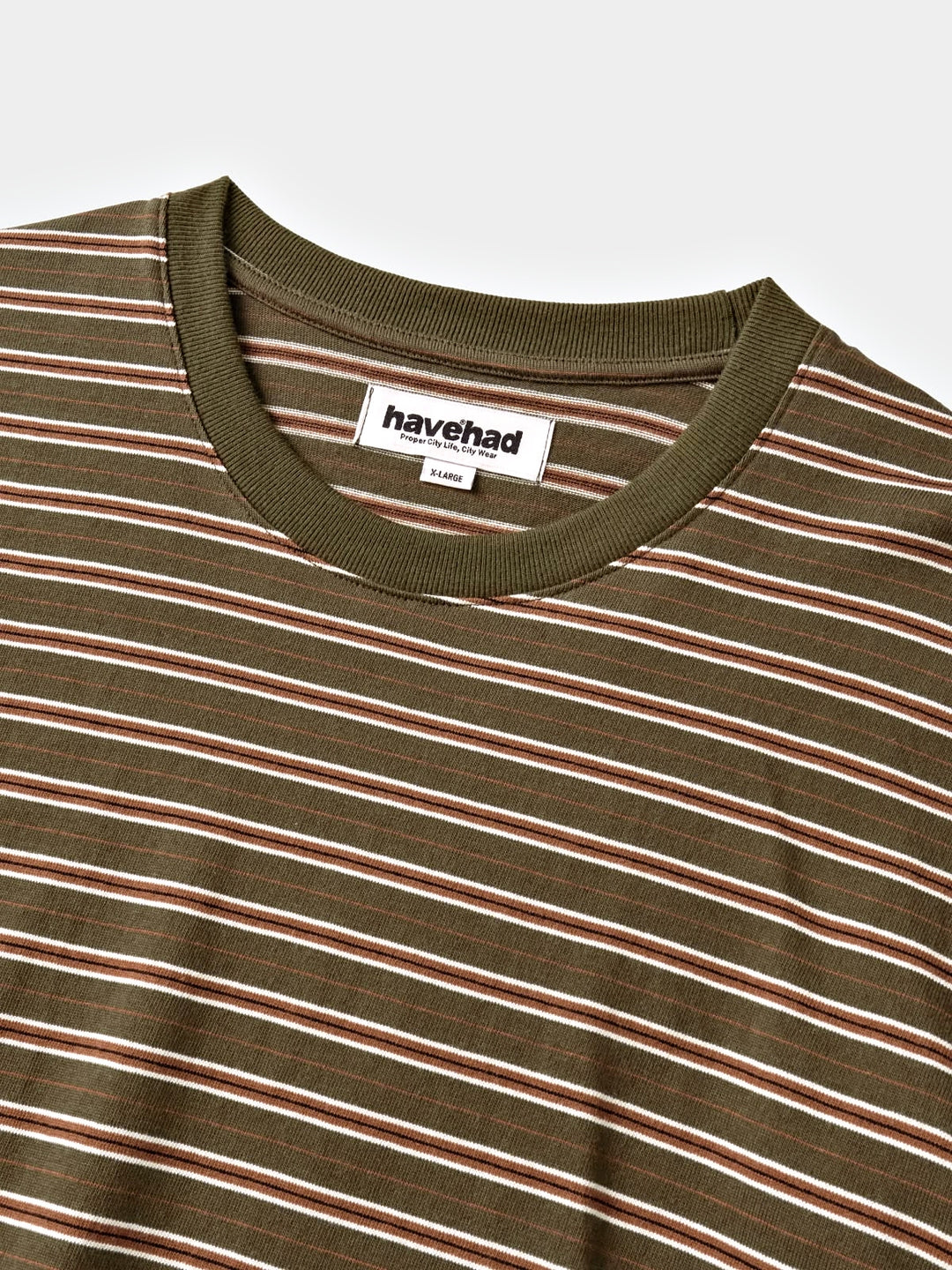 Stripe Long Sleeve Tee (Stripe Khaki)