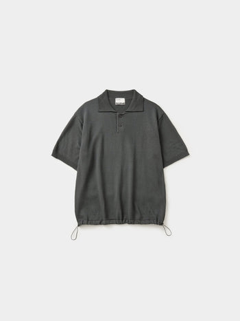 Airy Cotton Collar Knit (Charcoal)