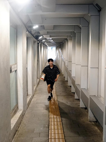 Oversized Stripe Polo Shirts (Navy)