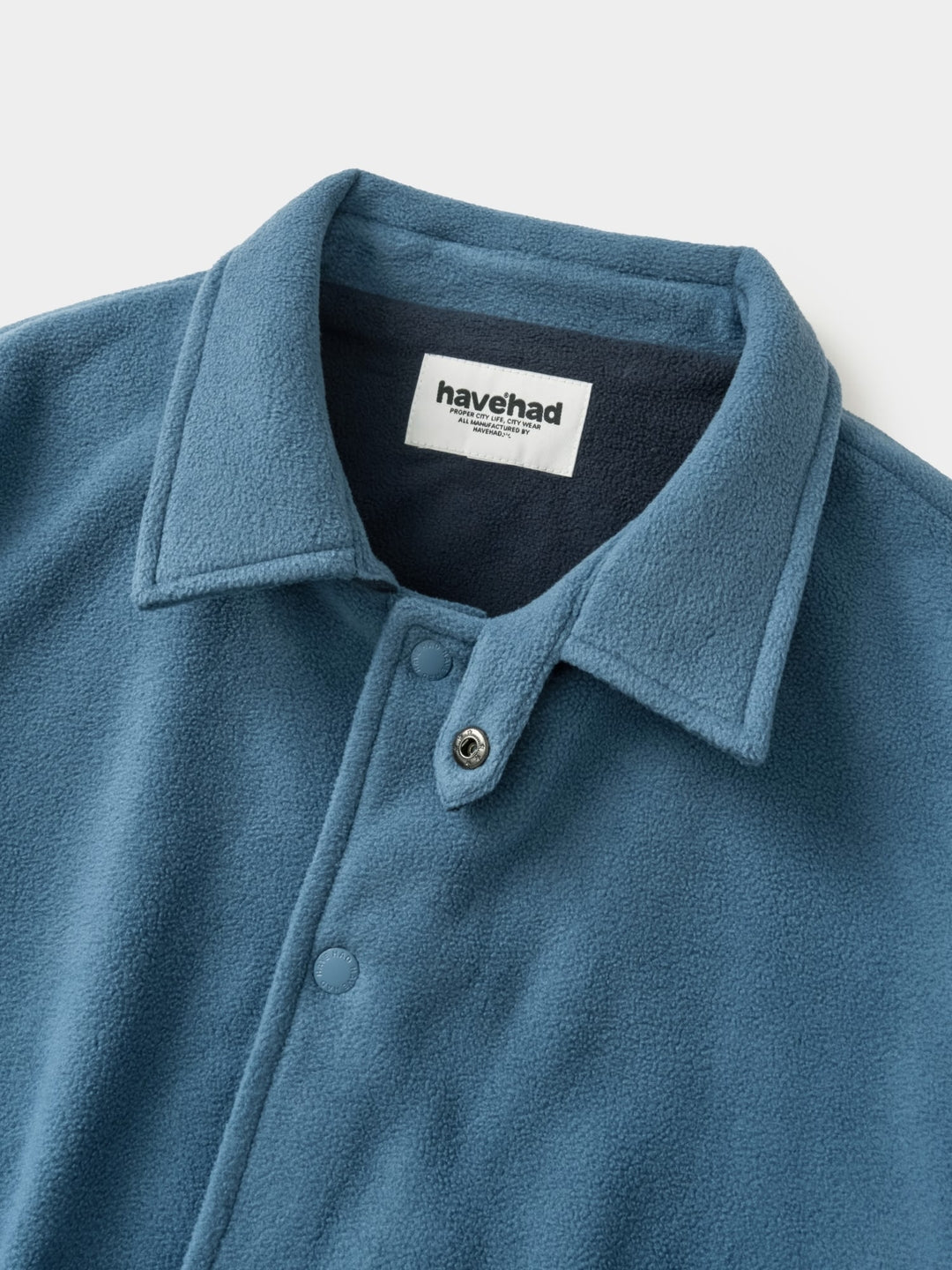 Two-tone Strap Fleece Jacket (Blue)