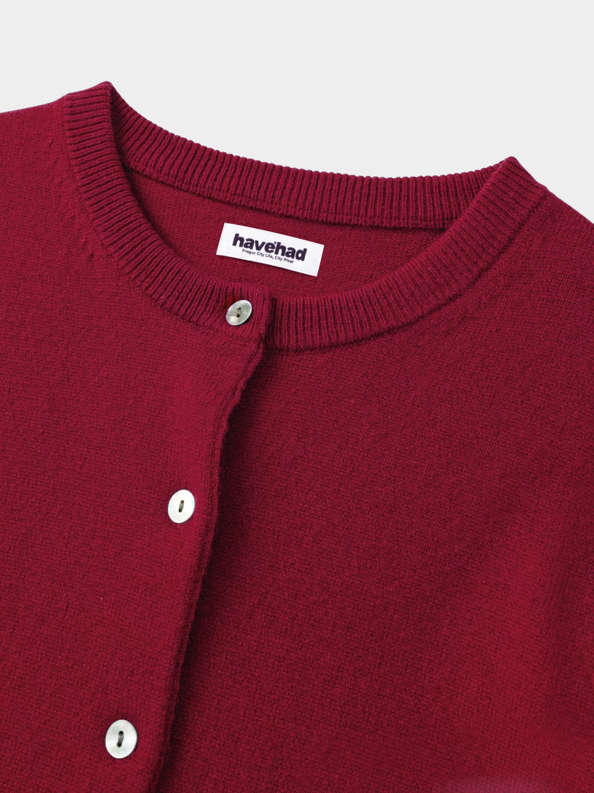 Soft Wool Round Cardigan (Red)
