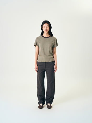 Classic Stripe Tee (Brown)
