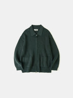 2way Zip-up Cardigan (Blue Green)