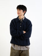 Yak Wool Collar Knit (Navy)
