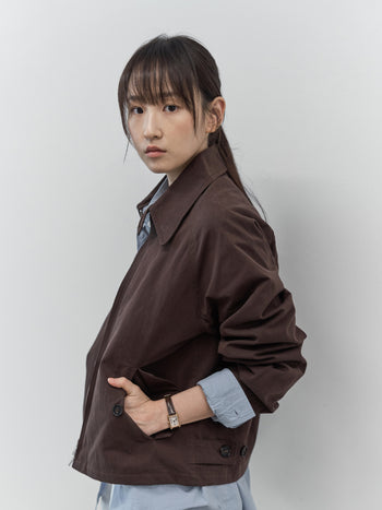 Glen Cotton Drizzler Jacket (Brown)