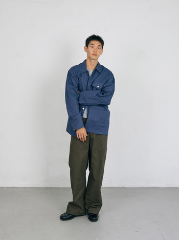 Twill Cotton Chore Jacket (Blue)