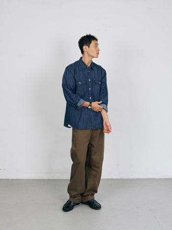 Double Pocket Denim Shirts (Denim Navy)