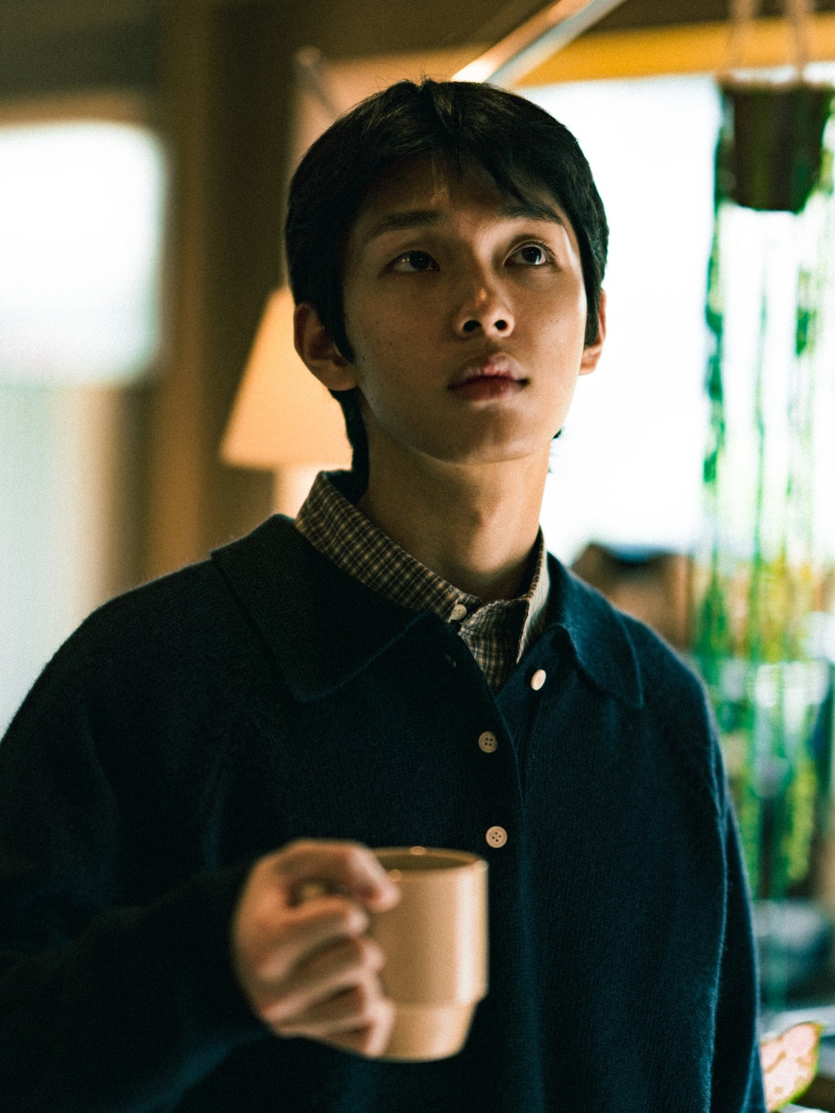 Yak Wool Collar Knit (Navy)