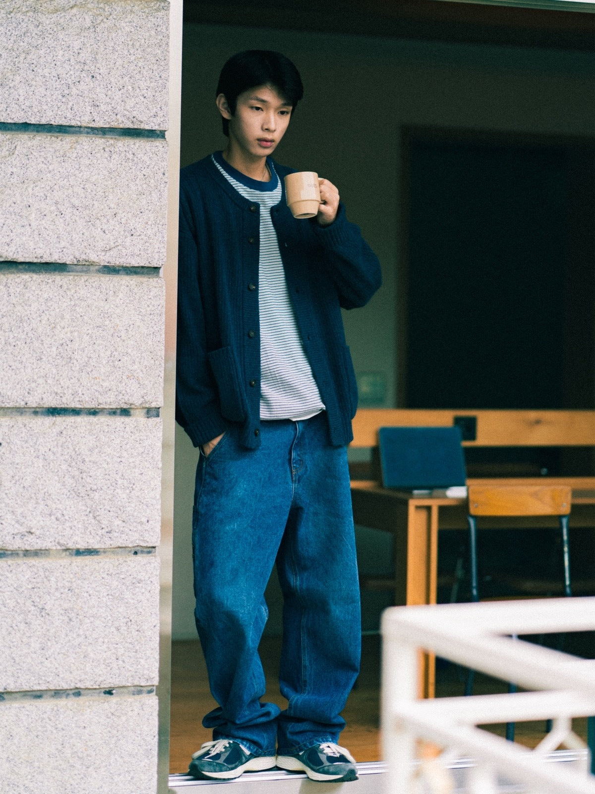 Heavy Cotton Carpenter Pants (Denim Blue)