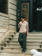 Yak Wool Collar Knit (Navy)