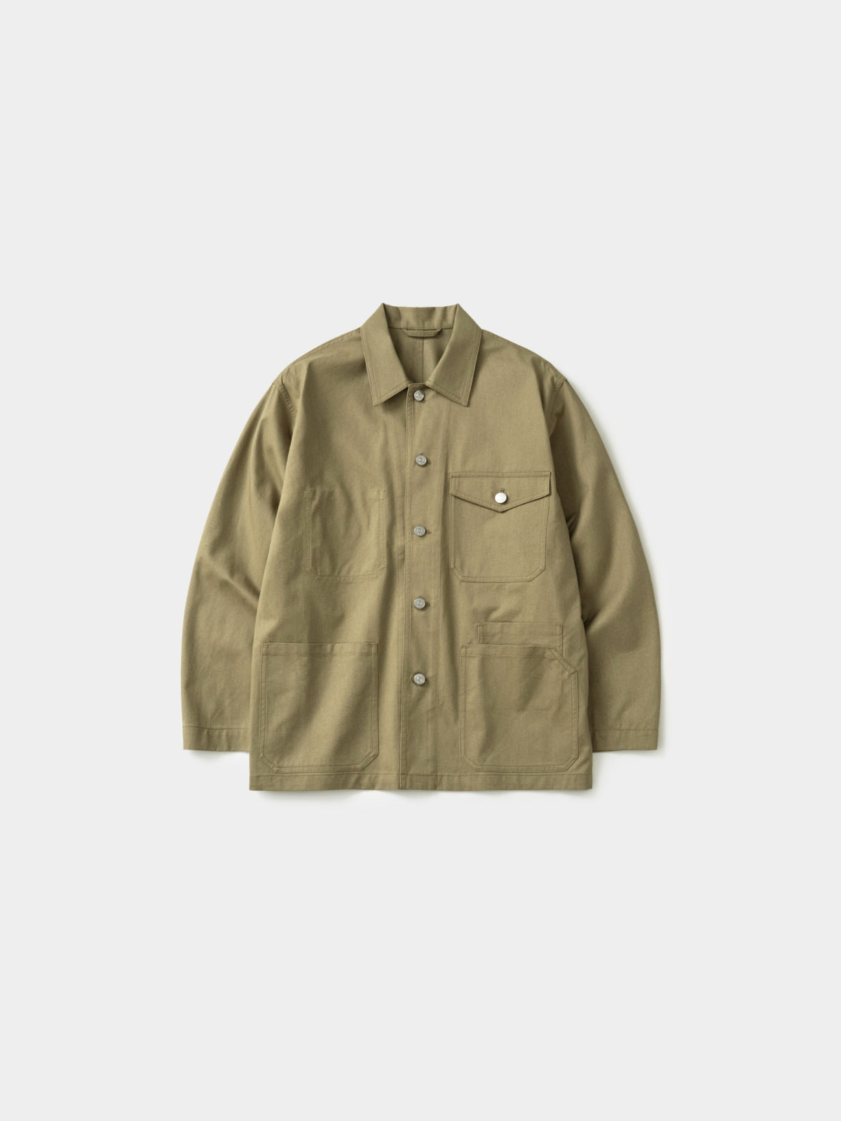 Twill Cotton Chore Jacket (Light Khaki)