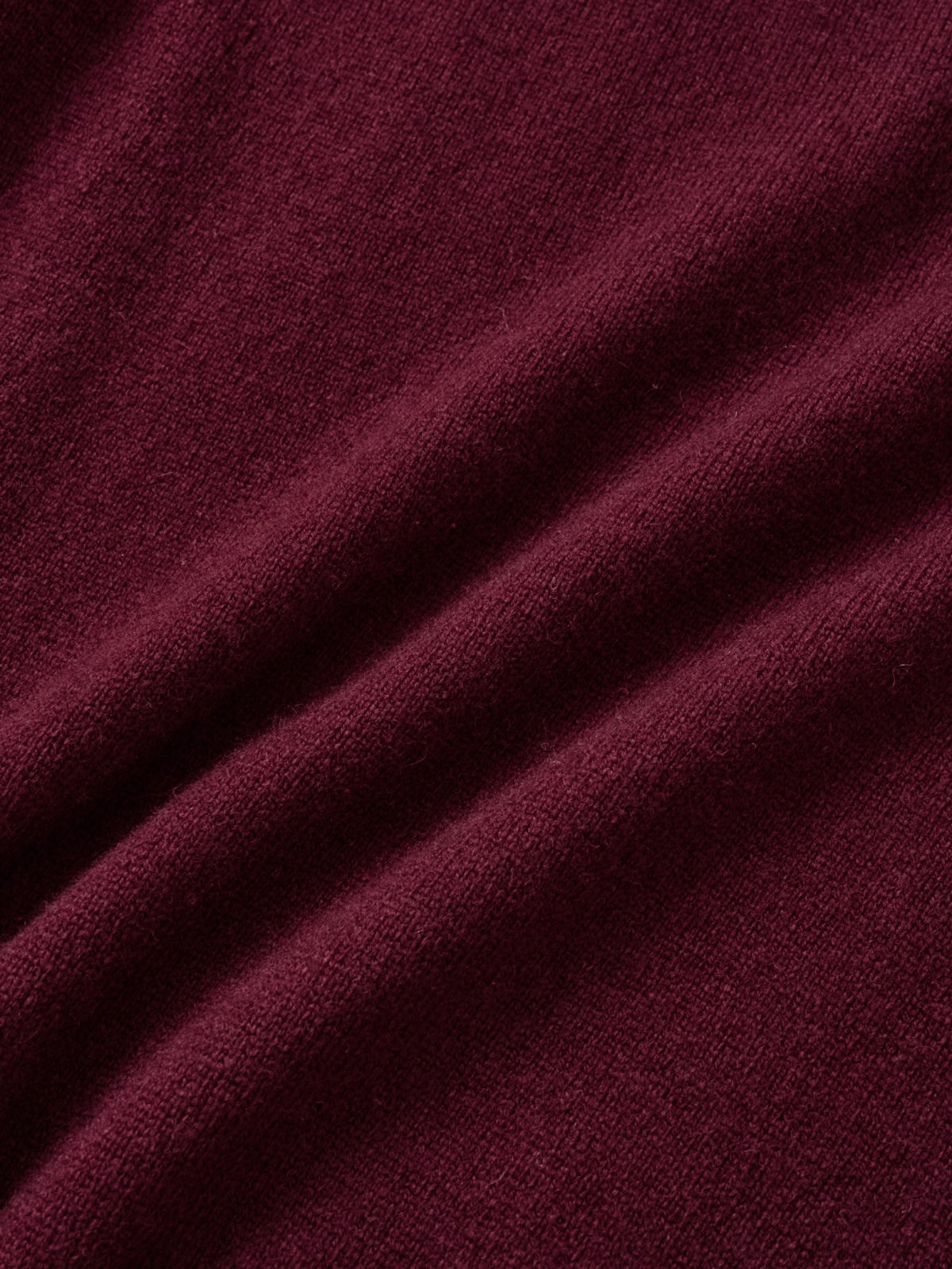 Layered Wool Round Knit (Burgundy-Pink)