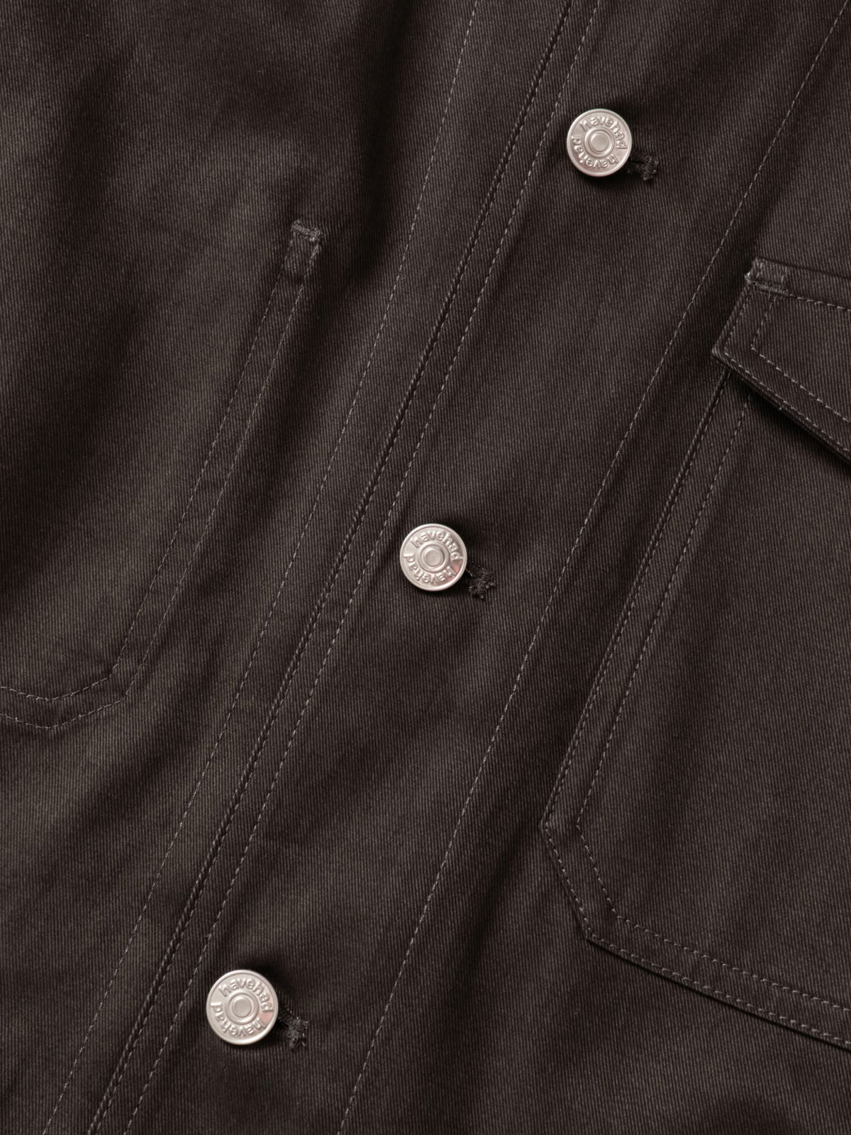 Twill Cotton Chore Jacket (Charcoal)