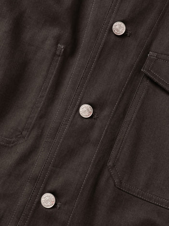 Twill Cotton Chore Jacket (Charcoal)