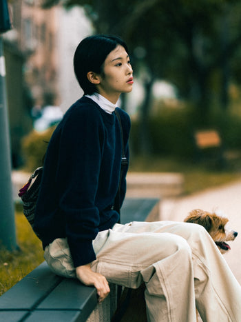 Yak Wool Crewneck Sweater (Deep Green)