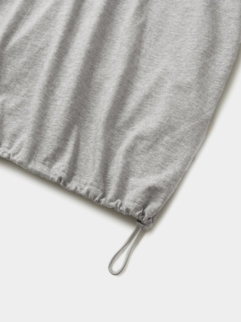 Relaxed Half String Tee (Melange Gray)