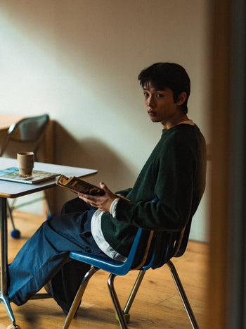 Yak Wool Crewneck Sweater (Gray)