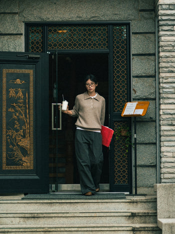 Yak Wool Collar Knit (Beige)