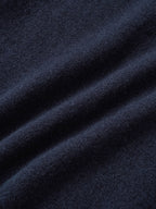 Layered Wool Crew Knit (Navy-Ivory)