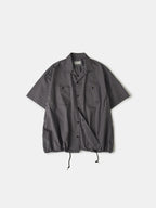 Open Collar Check Shirts (Charcoal)