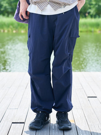 Light Cargo String Pants (Navy)