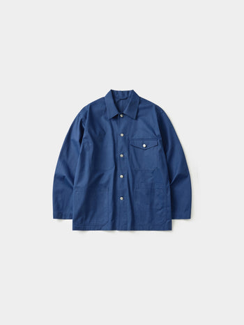 Twill Cotton Chore Jacket (Blue)