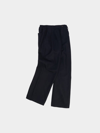 City Wool Pin-tuck Trouser - Navy | A1 (M)