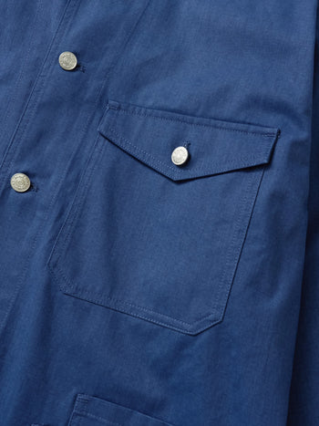 Twill Cotton Chore Jacket (Blue)