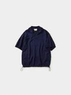 Airy Cotton Collar Knit (Navy)