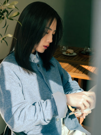 Light Wholegarments Cardigan (Blue)