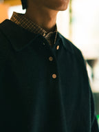 Yak Wool Collar Knit (Navy)