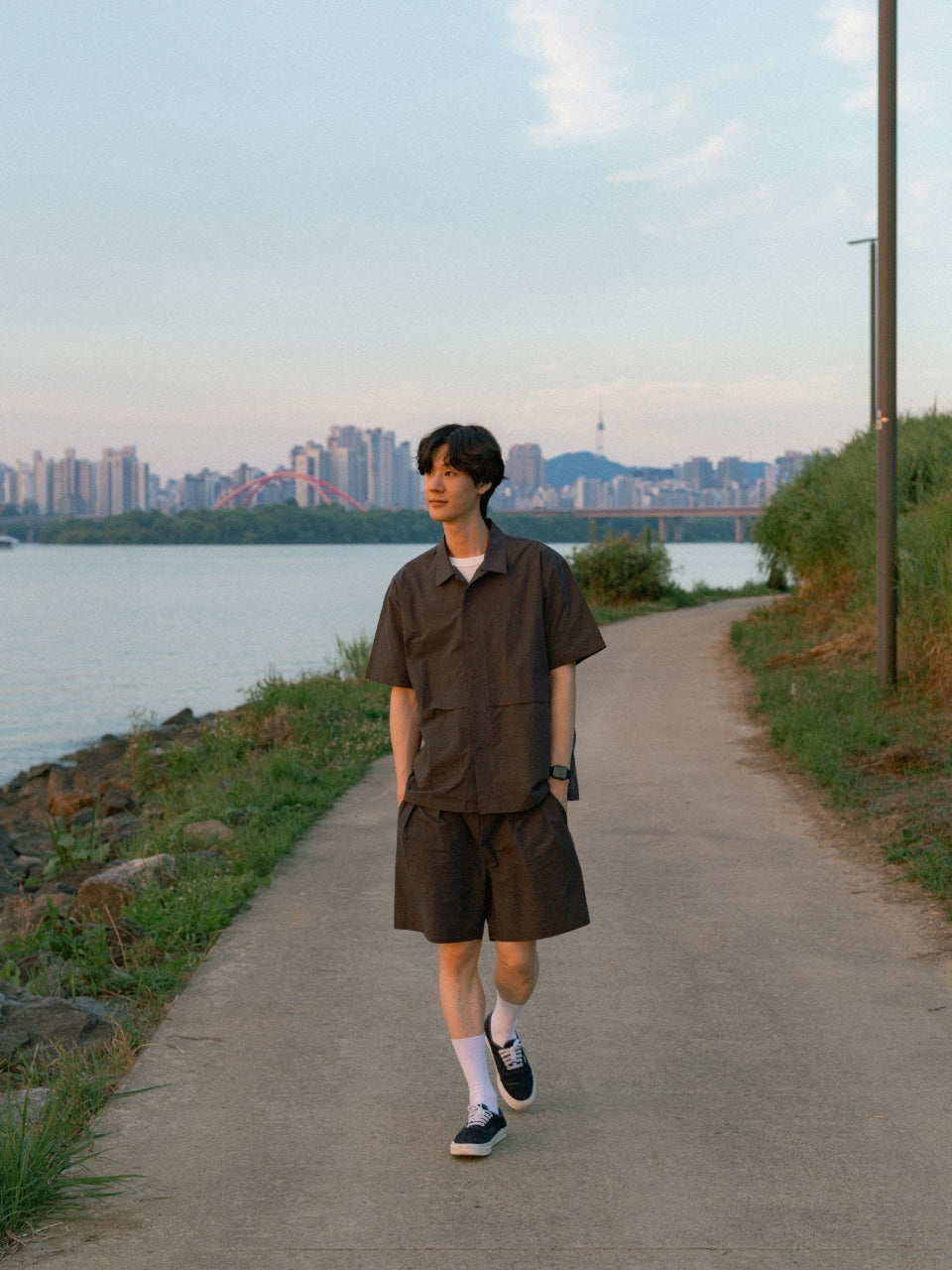 City Summer Light Banding Shorts (Charcoal)