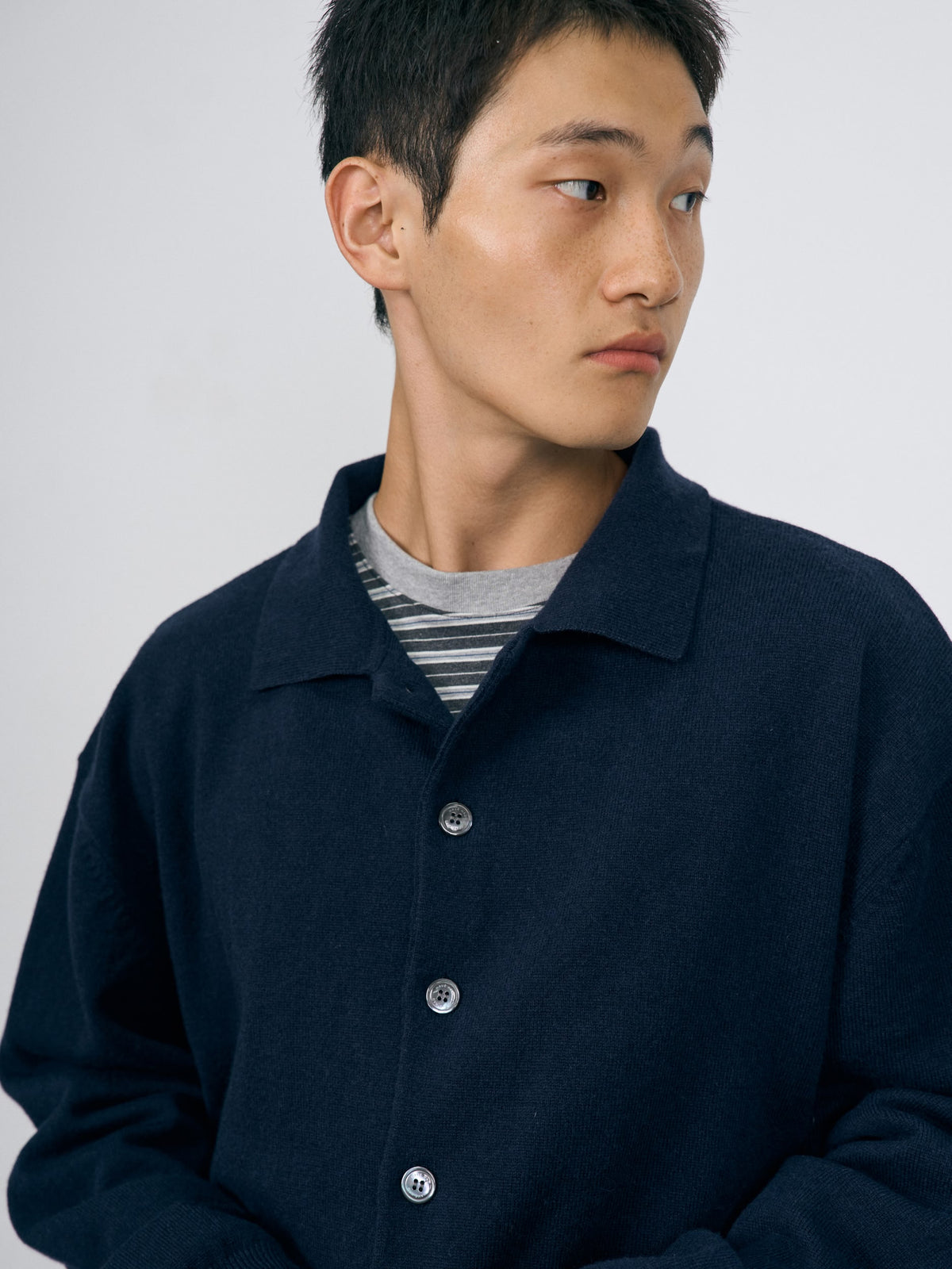 Stripe Long Sleeve Tee (Stripe Charcoal)