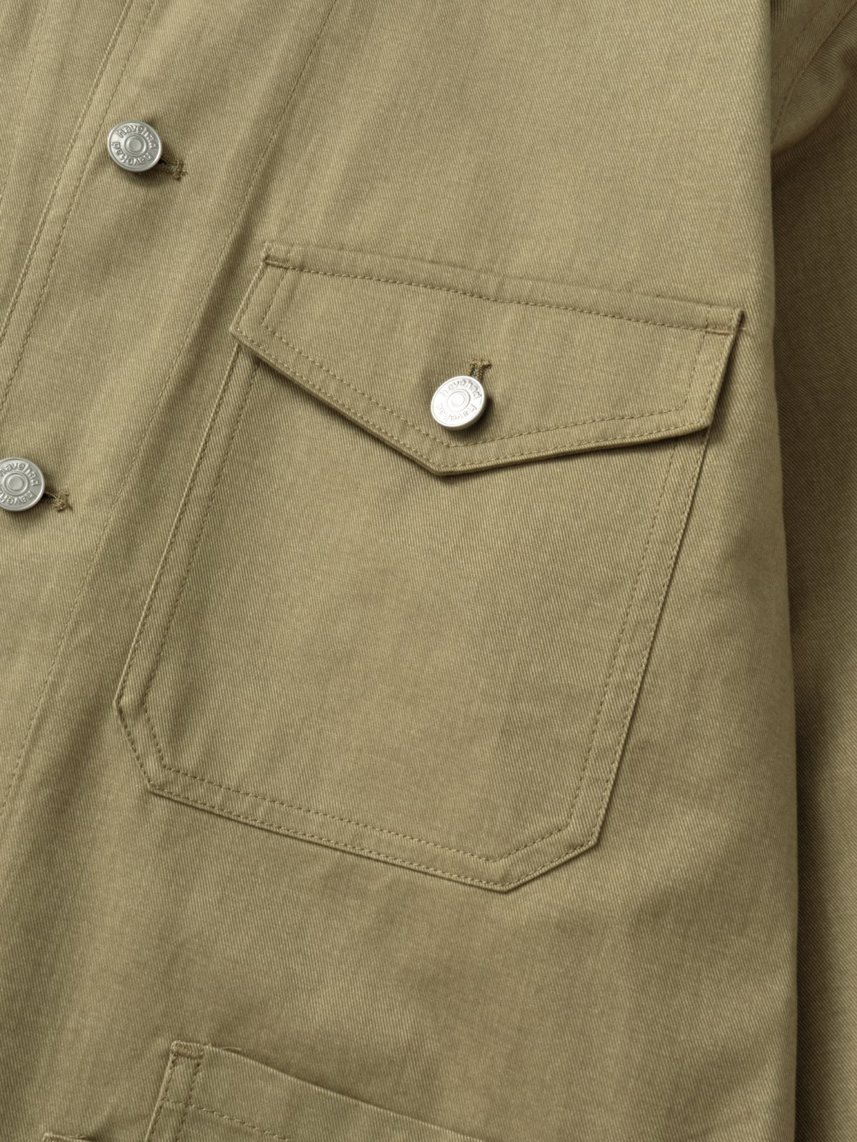 Twill Cotton Chore Jacket (Light Khaki)