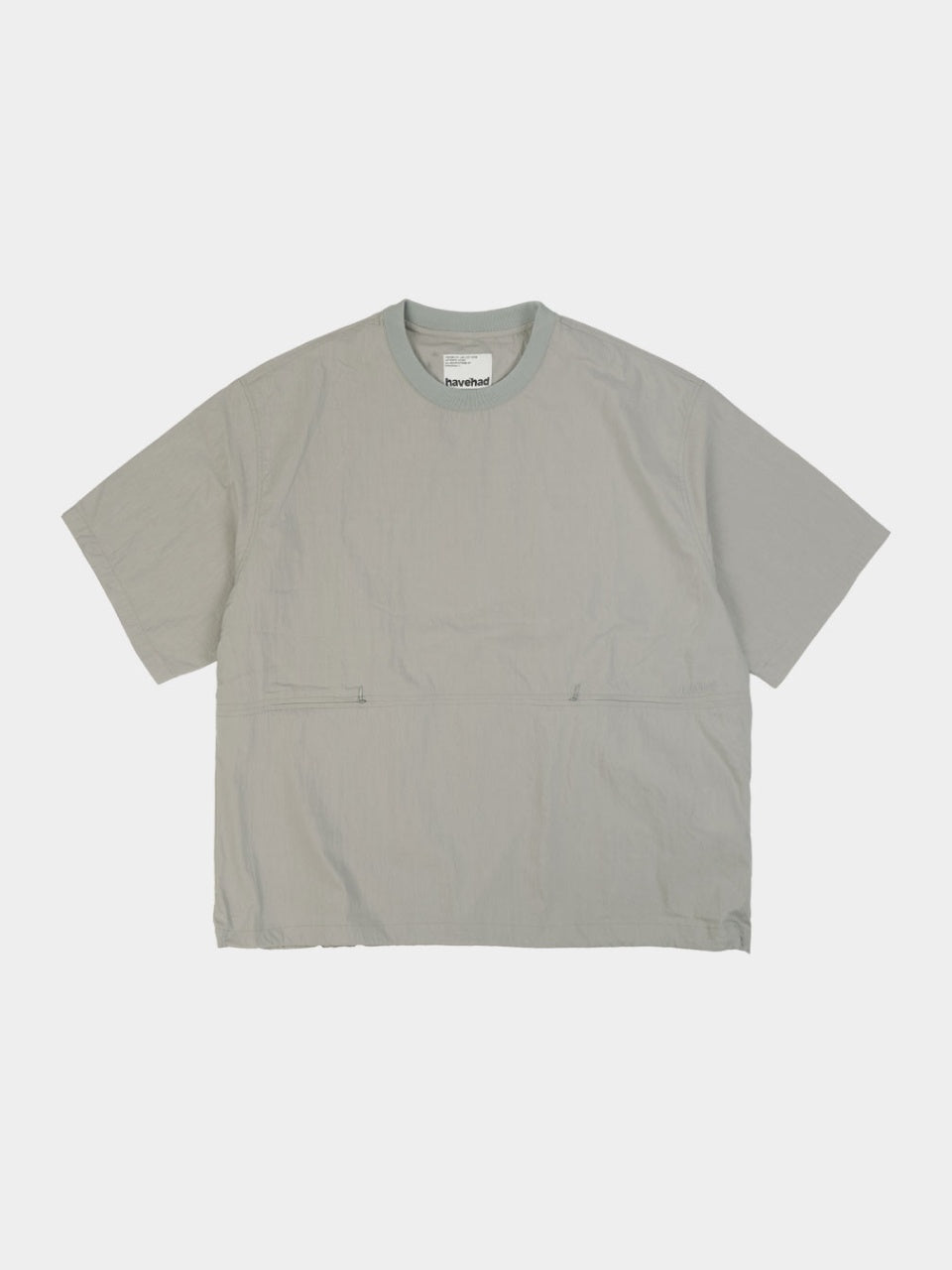 Pocket Volume String Half Tee - Beige Gray | A1 (M)