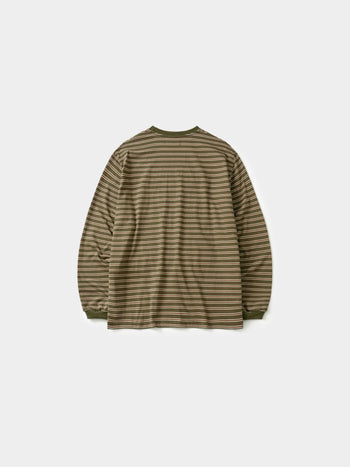Stripe Long Sleeve Tee (Stripe Khaki)