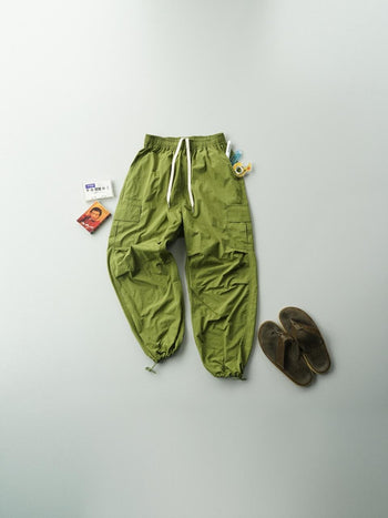 Light Cargo String Pants (Olive)
