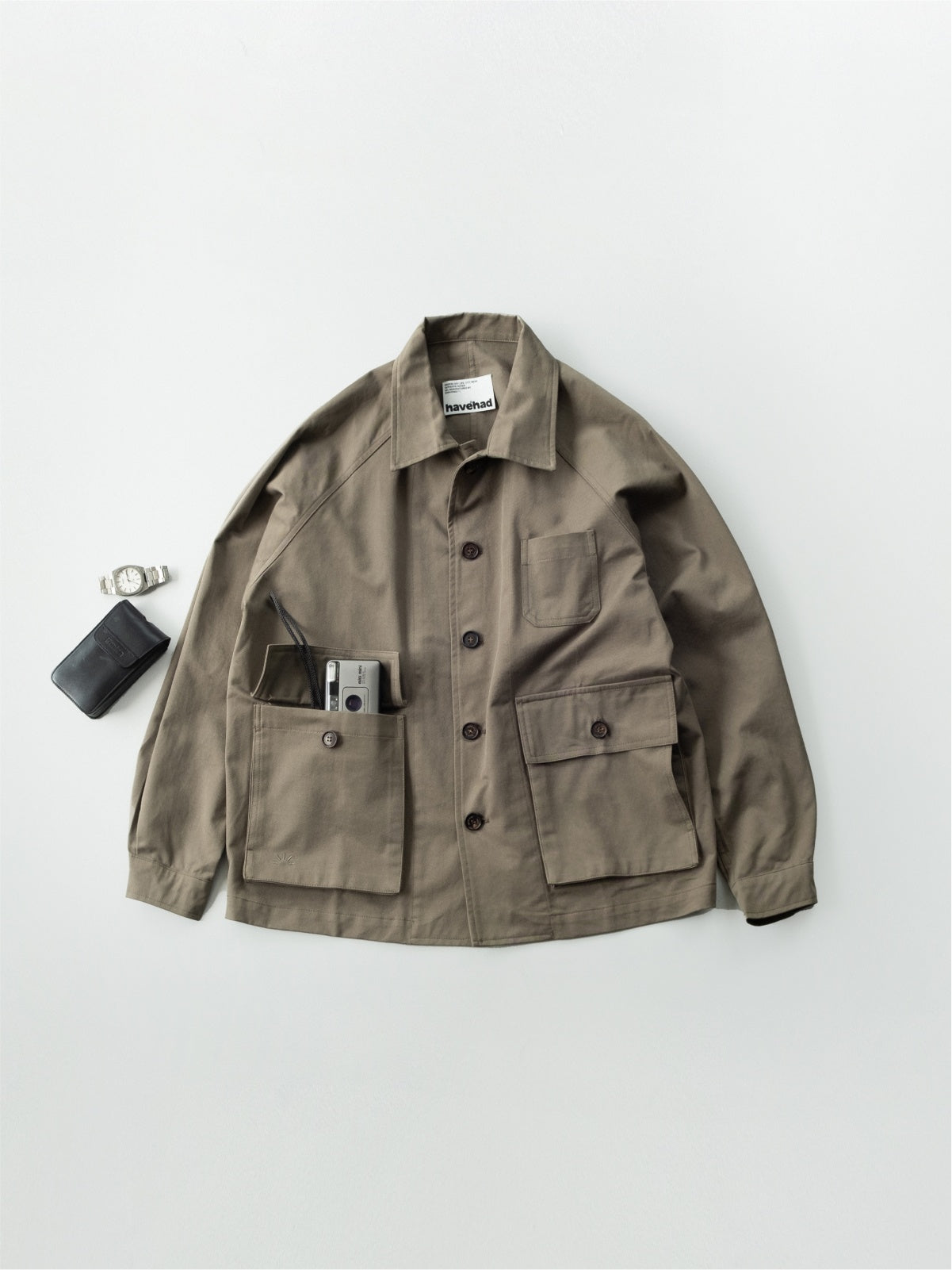 City Worker French Jacket (Khaki Gray)