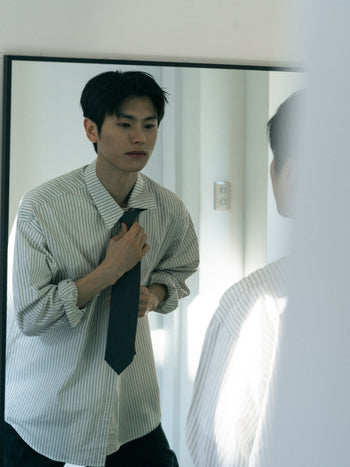 One Pocket Stripe Shirts (White)