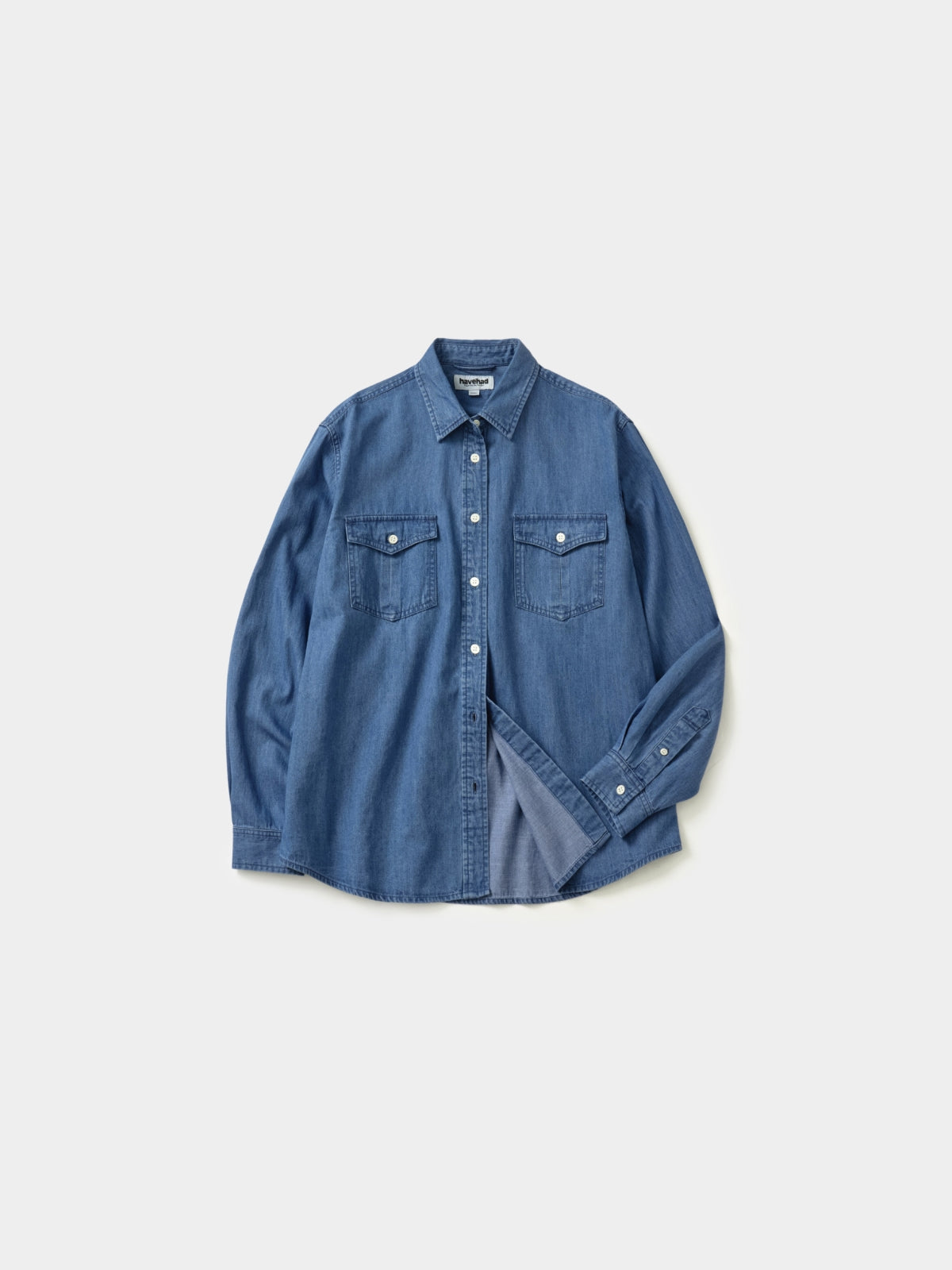 Double Pocket Denim Shirts (Denim Blue)