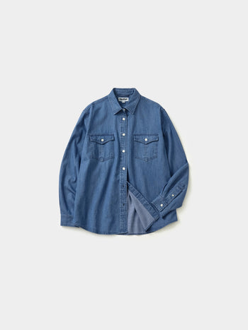 Double Pocket Denim Shirts (Denim Blue)