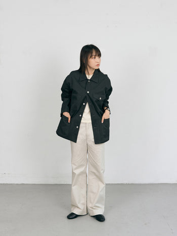 Twill Cotton Chore Jacket (Charcoal)