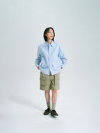 Field Pocket Shirt Jacket (Stripe White)
