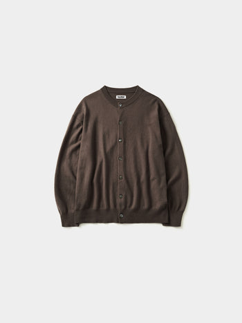 Daily Wool Round Cardigan (Brown)