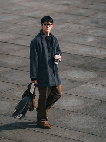 City Wool Half Coat (Charcoal)