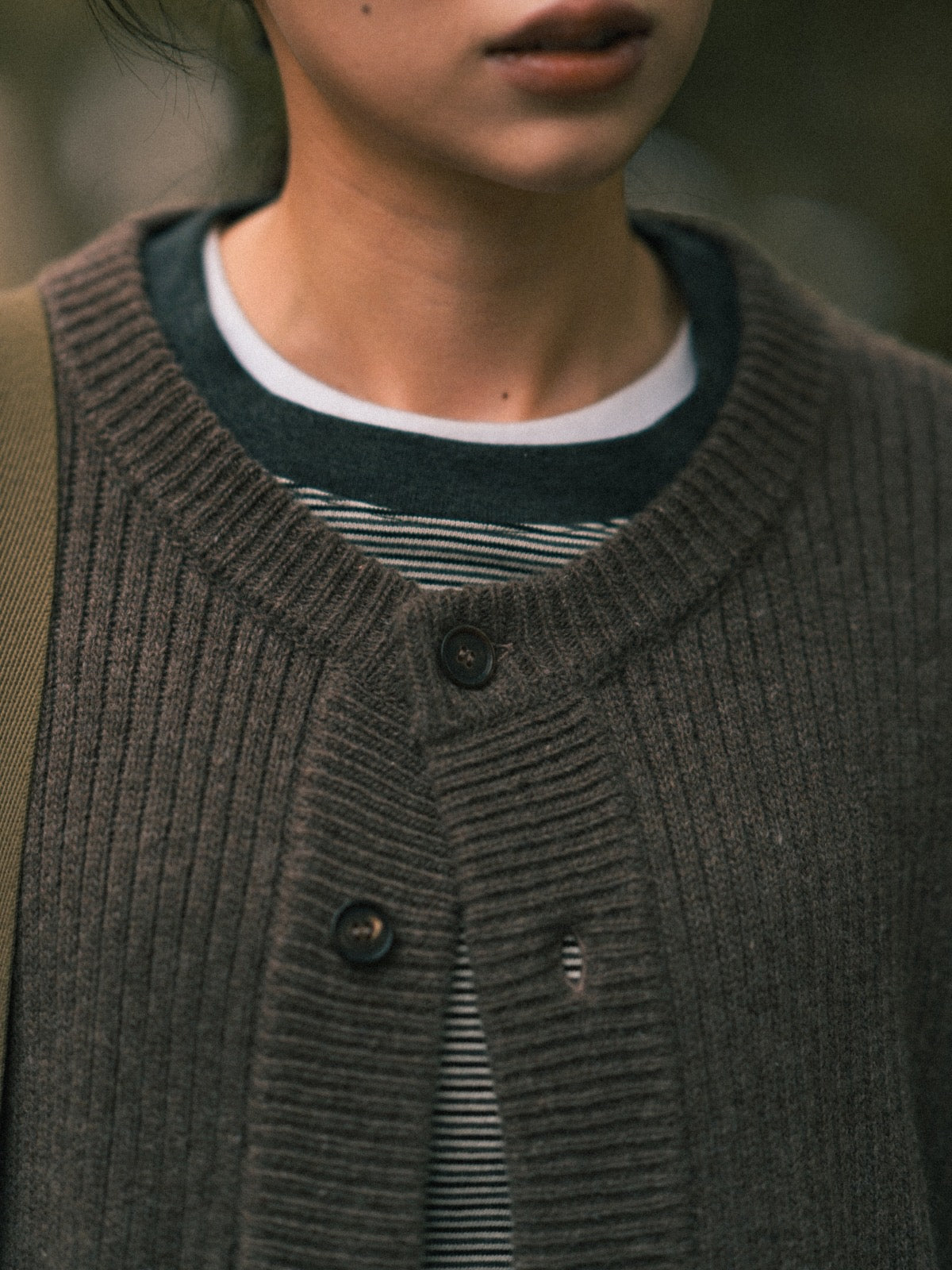 Daily Fine Wool Cardigan (Navy)