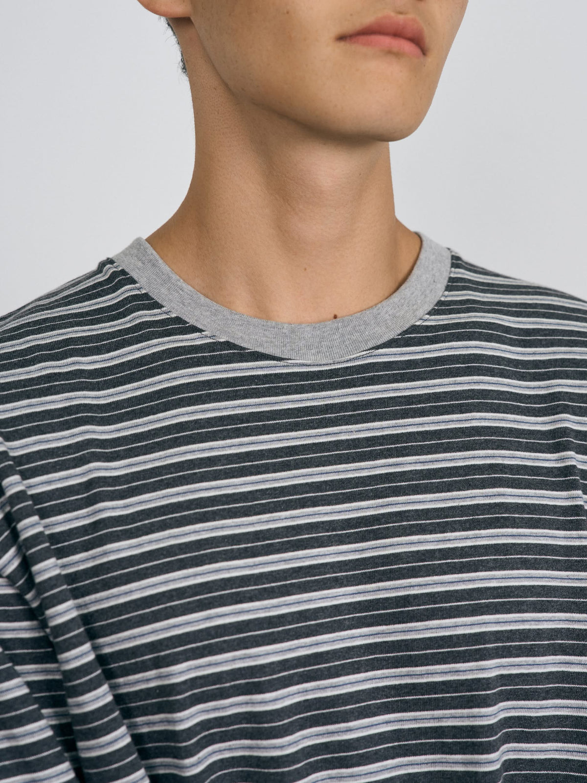 Stripe Long Sleeve Tee (Stripe Charcoal)