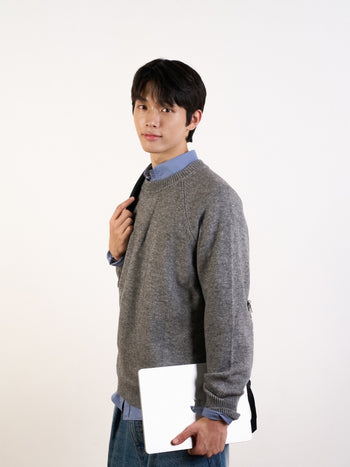Yak Wool Crewneck Sweater - Gray | A3 (XL)